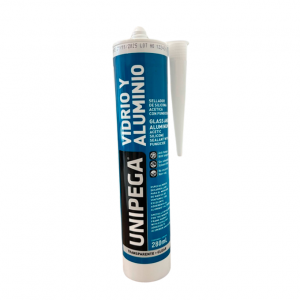 UNIPEGA Sellador de Silicon Acetico Vidrio y Aluminio