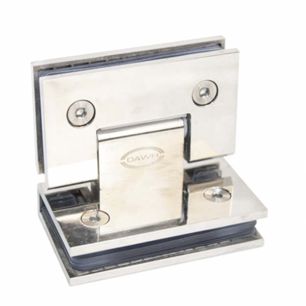 Bisagra Cristal-Cristal 90° Sin Bisel