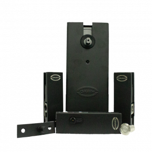 Kit para Puerta de Cristal Templado Negro