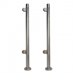 Poste de 2" Para Barandal de 1 Mt Con 2 Grapas