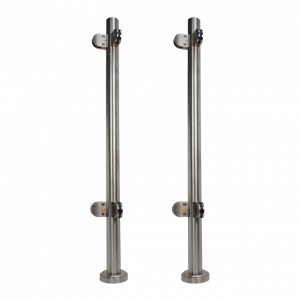 Poste de 2" Para Barandal de 1 Mt Con 4 Grapas 90°